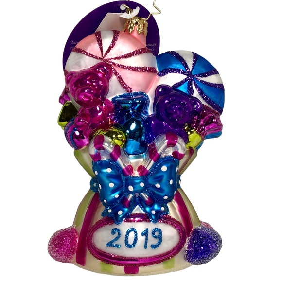 CHRISTOPHER RADKO “Dillard’s Dated Candy Bag” 2019 Ornament #3013532 NWT - Picture 12 of 12